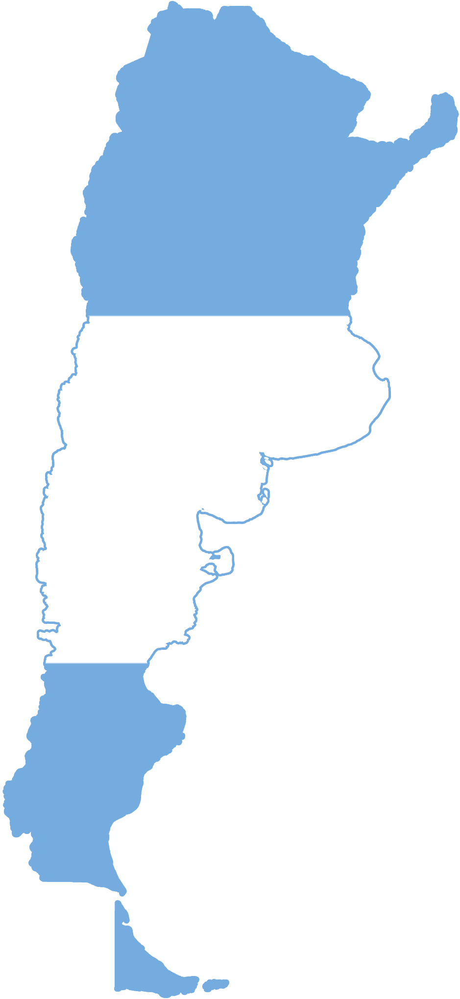 Map of argentina featuring the argentina flag