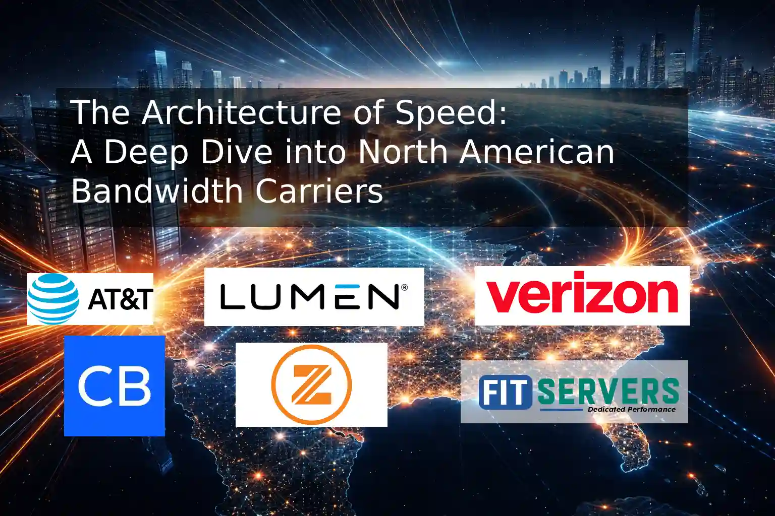 Diagram or representation of North American bandwidth carriers and Tier 1 networks