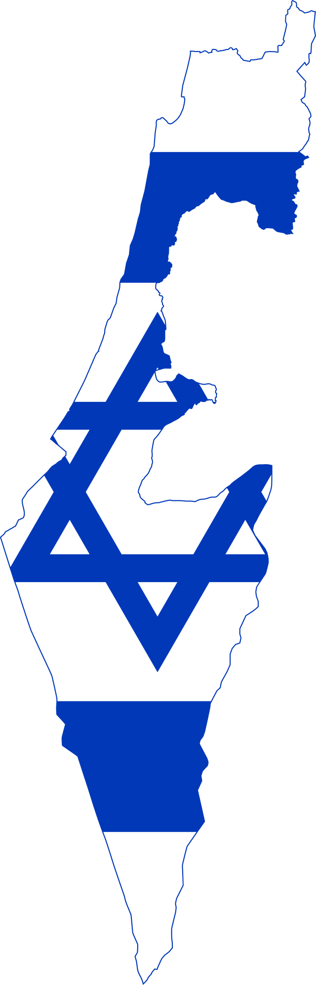 Map of israel featuring the israel flag